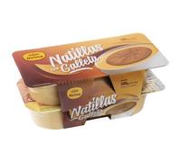 (Pack 4 unidades de 4x125g) Natillas de Vainilla con Galleta REINA 4x125g (Producto Refrigerado)