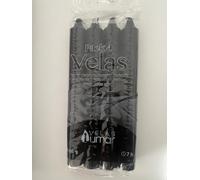 PACK 4 VELAS NEGRAS BUJÍA 17CM