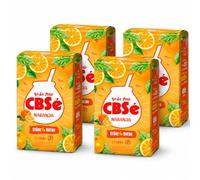 Pack 4 Yerba Mate Naranja CBSe 500 g, 2 kg total, yerba mate con palo sabor naranja, libre de gluten, perfil cítrico y fresco, ideal para mate tradicional y tereré.
