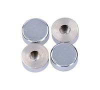 PACK 4uds. EMBELLECEDOR LATÓN ROSCADO LISO 18 NIQUEL
