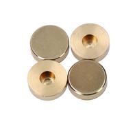 PACK 4uds. EMBELLECEDOR LATÓN ROSCADO LISO 18 PULIDO