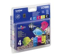 Pack 4x Cartuchos de Tinta LC-1000 (Negro Azul Magenta y Amarillo) - BROTHER