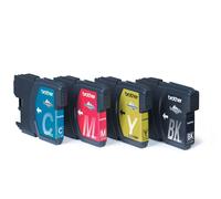 Pack 4x Cartuchos de Tinta LC-1100VALBP (Negro Azul Amarillo y Magenta) - Brother