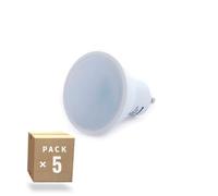 Pack 5 Bombillas LED GU10 6W 500Lm 4200ºK 40.000H [HO-GU10-SMD-6W-IC-W-PK5-AP] | Greenice