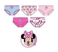 Pack 5 Braguitas y Neceser Minnie - Ropa Interior Niña Algodón Suave y Transpirable, Incluye 5 Braguitas y Neceser Disney Ajustables y Cómodas, 4-5 Años