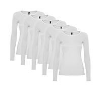 Pack 5 Camisetas Roly Camiseta Extreme Manga Larga Mujer Blancas