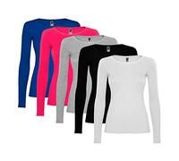 Pack 5 Camisetas Roly Camiseta Extreme Manga Larga Mujer Multicolor Adulto