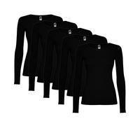 Pack 5 Camisetas Roly Camiseta Extreme Manga Larga Mujer Negras