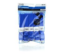 Pack 5 Cintas colgantes y resistentes para acreditaciones, identificación, porta nombres - REF.92028 - Sistema BREAK AWAY de cierre de seguridad - Mosquetón Metálico - Largo 90 Cms - by Office Box