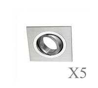 Pack 5 classic cuadrado aluminio moderno 3 cm