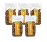 Pack 5 Crunchy Chocolate EcoBasics Bio 375 g, Cereales Ecológicos Crujientes con Chocolate para Desayunos, Yogures, Leche y Bebidas Vegetales, Total 1,875 kg