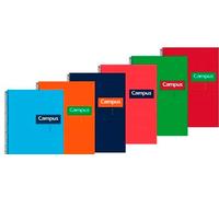 Pack 5 Cuadernos Libretas Espiral Tapa Dura A5 70 gramos 80 Hojas 2 Rayas 2.5 milimetros