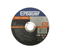 Pack 5 discos de corte metal/inox 125x1 mm erbauer