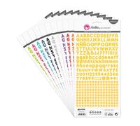 Pack 5 Hojas Abecedarios 15X32 Cm Papel Naranja Basicos Scrapbooking Fsc Anita