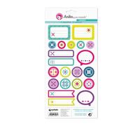 Pack 5 Hojas Pegatinas 15X32 Cm Papel Mosaico 16 Anita