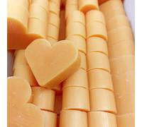 Pack 5 jabones aromáticos con forma de corazón - Aroma: Naranja - Jabones de glicerina para regalar a invitados - Regalo original para eventos: Bodas, comuniones, bautizos
