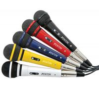 Pack 5 Micrófonos Dinámicos de Colores con Cables - FENTON
