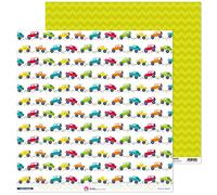 Pack 5 Papeles Decorados 12X12" 180 G 4X4 Sobre Ruedas 16 Fsc Anita