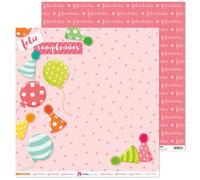 Pack 5 Papeles Decorados 12X12" 180 G Globos Felicidades! Fsc Anita
