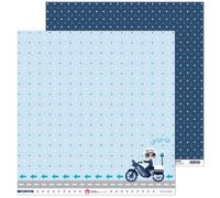 Pack 5 Papeles Decorados 12X12" 180 G Policia Sobre Ruedas 16 Fsc Anita