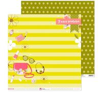 Pack 5 Papeles Decorados 12X12" 180 G Rayas De Chicas Fsc Anita