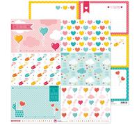 Pack 5 Papeles Decorados 12X12" 180 G Tarjetas Grandes Puro Amor 17 Fsc Anita