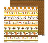 Pack 5 Papeles Decorados 12X12" 180 G Tiras Recortables En El Bosque 17 Fsc Anita