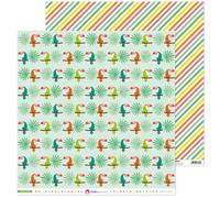 Pack 5 Papeles Decorados 12X12" 180 G Tucanes Mi Paraiso 17 Fsc Anita