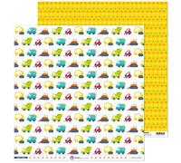 Pack 5 Papeles Decorados 12X12" 180 G Vehiculos Obra Sobre Ruedas 16 Fsc Anita