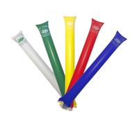 Pack 5 pares de aplaudidores hinchables compostables - 100% ecológicos y biodegradables. Bioplástico Vegetal de Almidón de Patata - Para fiestas y eventos deportivos FUN FAN LINE (Multicolor)