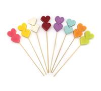 Pack 5 piruletas de jabón para regalo de invitados (Aroma Surtido, Doble) - Jaboncitos aromáticos de glicerina en forma de corazón - Detalle para eventos: comuniones, bodas, bautizos, cumpleaños