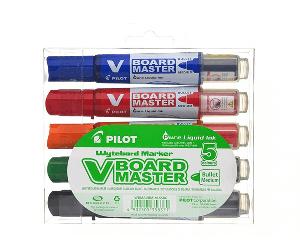 pack 5 rotuladores pizarra vboard master pilot wbma-vbm-m-s5-bg