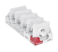Pack 5 tomas monoblock blanco legrand niloe step