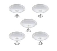 Pack 5 unidades aplique de superficie Led con sensor y luz de emergencia 16W (Natural 4000K, Pack 5 Unidades)
