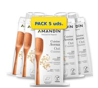 Pack 5 x Cuisine de Avena Amandin Bio 200 ml (1 L total) - Crema de avena ecológica para cocinar, textura suave y cremosa, ideal para salsas y recetas veganas, alternativa sin lactosa