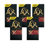 Pack 5 x L'OR Cafe Espresso Cápsulas Barista 10 Uds Compatibles con Maquina Nespresso - QUMIR