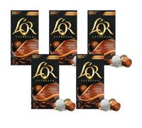 Pack 5 x L'OR Cafe Espresso Cápsulas Caramelo 10 Uds Compatibles con Maquina Nespresso - QUMIR
