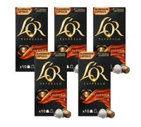 Pack 5 x L'OR Cafe Espresso Cápsulas Colombia 10 Uds Compatibles con Maquina Nespresso - QUMIR