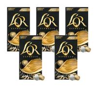 Pack 5 x L'OR Cafe Espresso Cápsulas Vainilla 10 Uds Compatibles con Maquina Nespresso - QUMIR