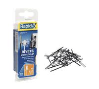 Rapid 5000400 Remaches, 0 W, Plateado, 4x12mm