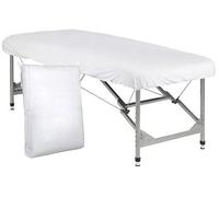 Pack 50 Sábanas de SMS Desechables | Fabricado en España | 95x220cm | Hipoalergénico | Repele Líquidos | Ajustable | Ideal para Camas y Camillas de Masaje | 100% Reciclables (50)