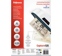 Pack 500 fundas plastificar 125 micras brillo a3 (303x426 mm) fellowes