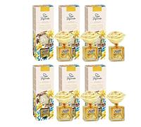 PACK 6 Ambientador Perfumes. Difusor de Flor perfumadas.Difusor de Flor con aroma AMB. FLOR 90ml CANELA VANILLE(PLUS HOME)