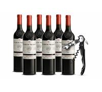 Pack 6 Botellas Ramón Bilbao Crianza Rioja 75cl + Sacacorchos Profesional de REGALO | Vino Tinto D.O.Ca Rioja | Ideal para Regalo y Reuniones -MYSECRETWINE-
