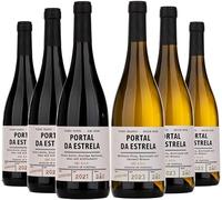 Pack 6 botellas Vino Blanco y Tinto DOC Dão Portal da Estrela - Paquete de 6 x 750 ml