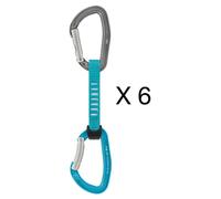 Petzl - Cintas express Escalada - Pack 6 Djinn Axess Turquoise - Talla 11 cm - Azul Azul 11 cm