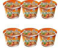 Pack 6 Copa Ramen Fideos Instantáneos Sabor Ternera Picante - Instant Noodle Cup Tallarines