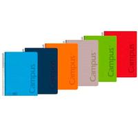 Pack 6 Cuadernos Libretas Espiral Tapa Plastico Polipropileno A4 90 gramos 80 Hojas 1 Raya