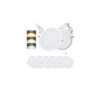 Pack 6 Downlight LED Techo Empotrable 36W 3 Tonos 5000lm Agujero Ø253-263mm | Grebeam LUZ LED Techo 36W Equiv. 350W Halógenos IP44 Ultrafino 30mm de Fondo 3000K/4000K/6000K para Baño y Salón