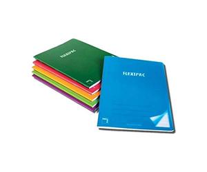 PACK 6 LIBRETAS SAM PACSA FLEXIPAC 20056 - A4-48 HOJAS - PAPEL BLANCO 90GR - CUADRICULA 4x4 - COLORES SURTIDOS - POLIPROPILEN